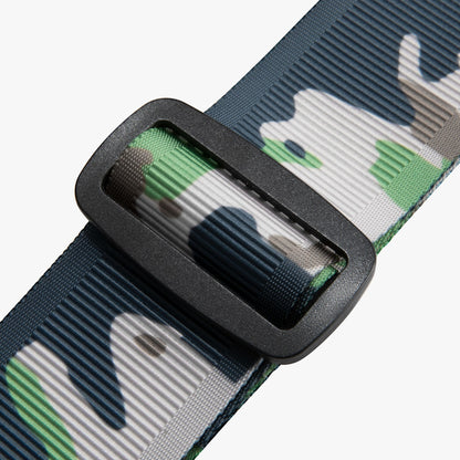 Ensures a snug fit for added stability during transit. Features an adjustable strap design to fit a wide range of suitcase sizes. #color-camouflage #show