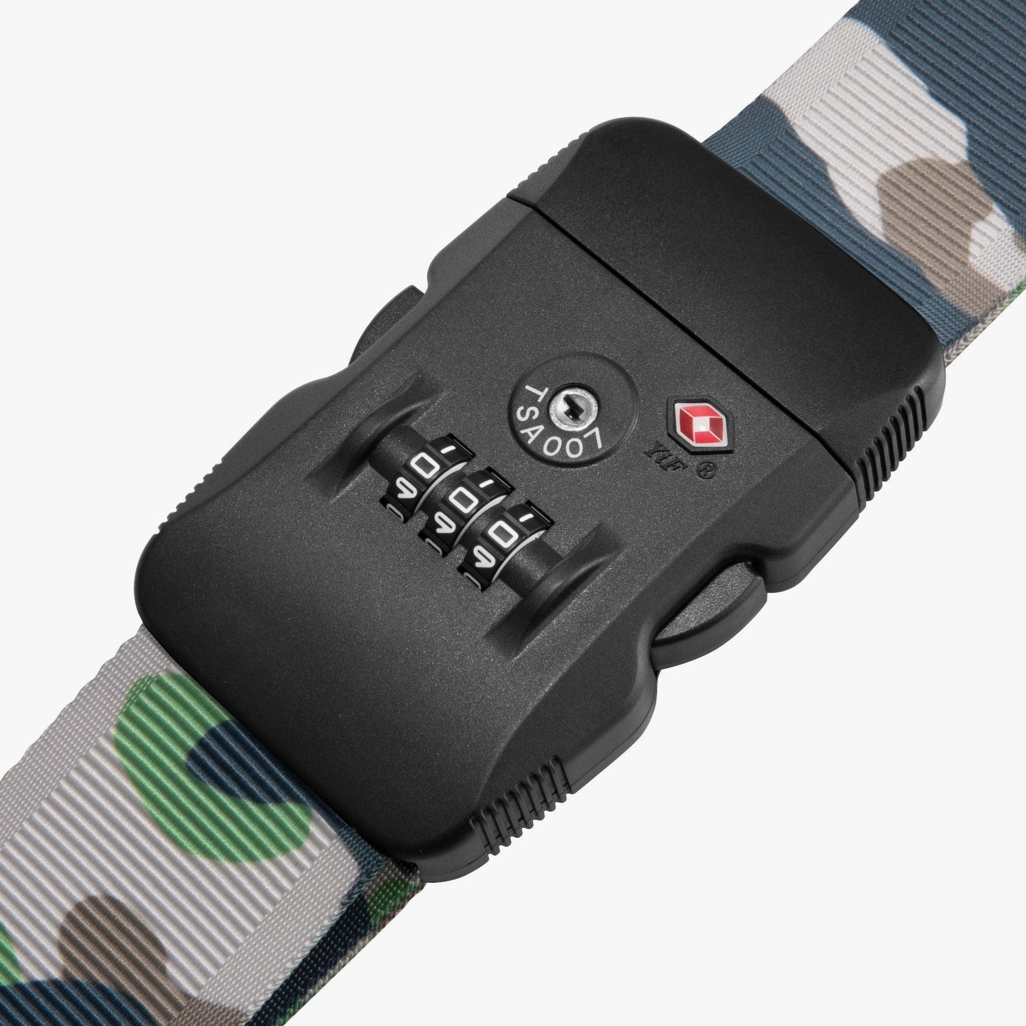 Easy-to-read number dials for quick code setting and easy access. Helps keep your luggage secure, giving you peace of mind while traveling.  #color-camouflage #show
