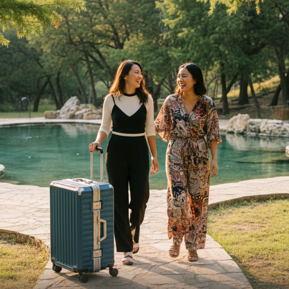LUGGEX Zipperless aluminum 24-inch check-in luggage with reinforced corners, dual TSA-approved locks, removable privacy divider, and shock-absorbing spinner wheels. 