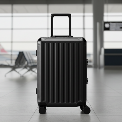 ZX Bigger Carry-on 21'' | Zipperless Aluminum Frame, TSA Lock Black black-airport-gate-v2