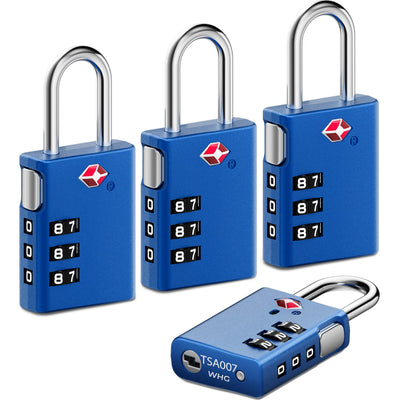 LUGGEX TSA Approved Keyless Luggage Locks | 4-Digit Combination, 4 Packs