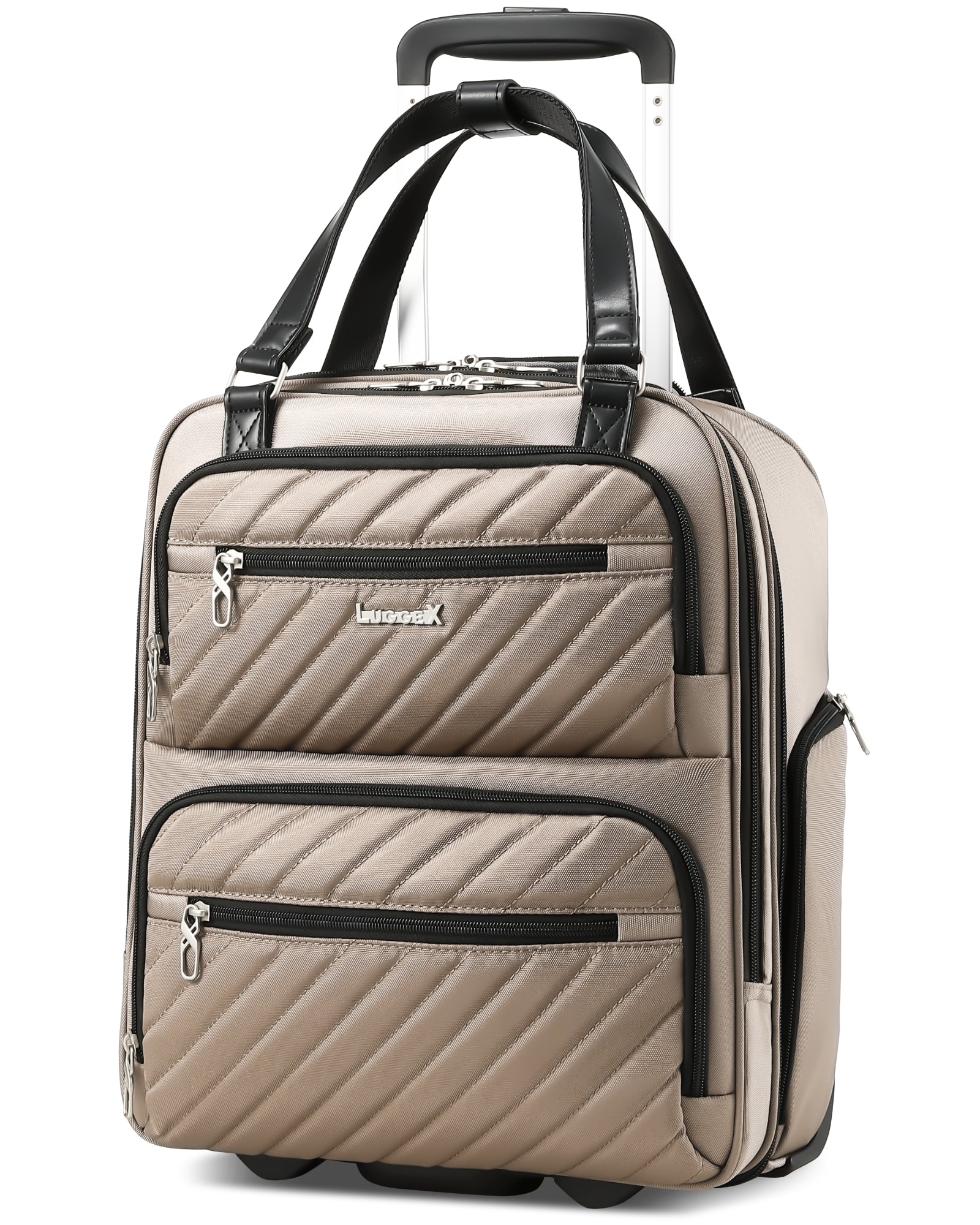 Luggex UDK Core| Underseat Carry On with Wheel | 16 Inch Cafe Latte c28eff7e15a7f40ecba3853c6731fb2c_720f969f-a2a7-414c-ac3e-f526ac804e05