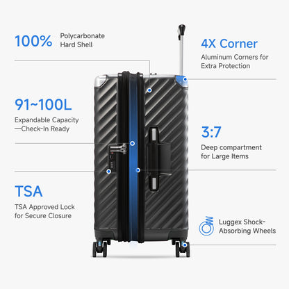 Check-in turnk luggage 28'' #color_charcoal #show