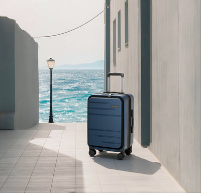 FX | Front Open 20'' Carry-On & Laptop Pocket 20 Inch Blue Front Opening luggage_carry_on_tsa_luggage_luggex_luggage