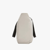 LUGGEX 15.6” black structured laptop tote bag, side view showing depth and profile. 
