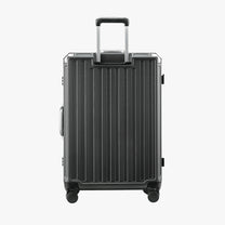 LUGGEX aluminum frame luggage suitcase set, 20-inch carry-on and 28-inch checked luggage back view with telescopic handle and spinner wheels
