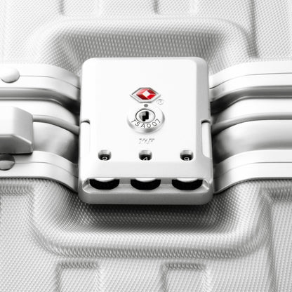 LUGGEX aluminum frame luggage suitcase set, 20-inch carry-on and 28-inch checked luggage with dual TSA-approved locks for maximum security
