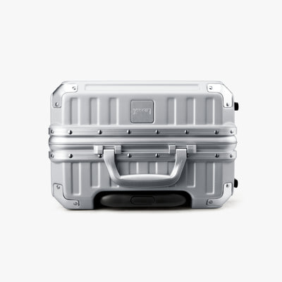 LUGGEX aluminum frame luggage suitcase set, 20-inch carry-on and 28-inch checked luggage with reinforced corners and side handle
