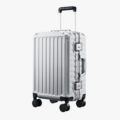 LUGGEX 20-inch aluminum frame carry-on luggage with zipperless TSA lock and spinner wheels
#color_sliver_grey