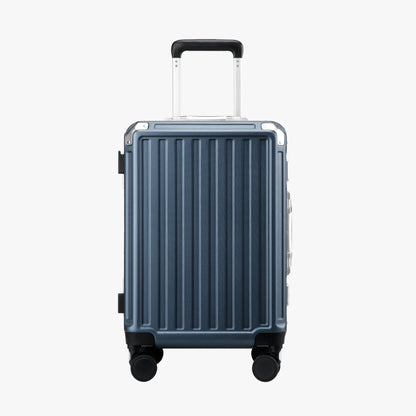 LUGGEX 20-inch aluminum frame carry-on luggage suitcase with TSA lock and spinner wheels  
#color_blue