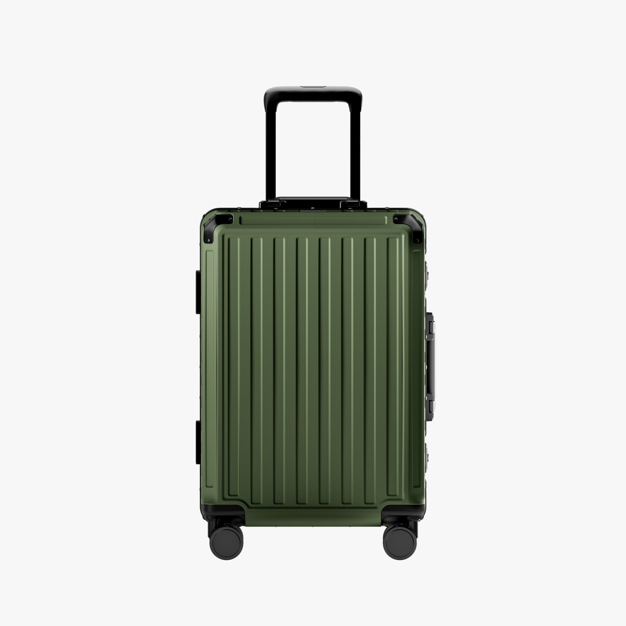 The LUGGEX 21-inch carry-on features a 100% polycarbonate shell that flexes under pressure to absorb impact, helping protect your belongings while remaining lightweight and easy to maneuver. #color_olive_green #show