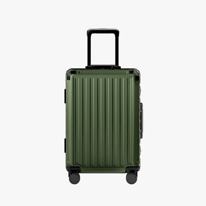The LUGGEX 21-inch carry-on features a 100% polycarbonate shell that flexes under pressure to absorb impact, helping protect your belongings while remaining lightweight and easy to maneuver. #color_olive_green #show