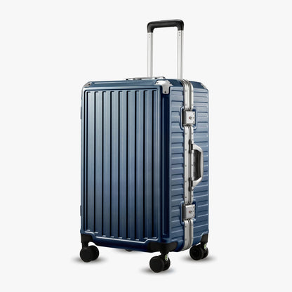 LUGGEX 24-inch aluminum frame check-in luggage with zipperless TSA lock and 360° Shock-Absorbing Double-Spinner Wheels 
