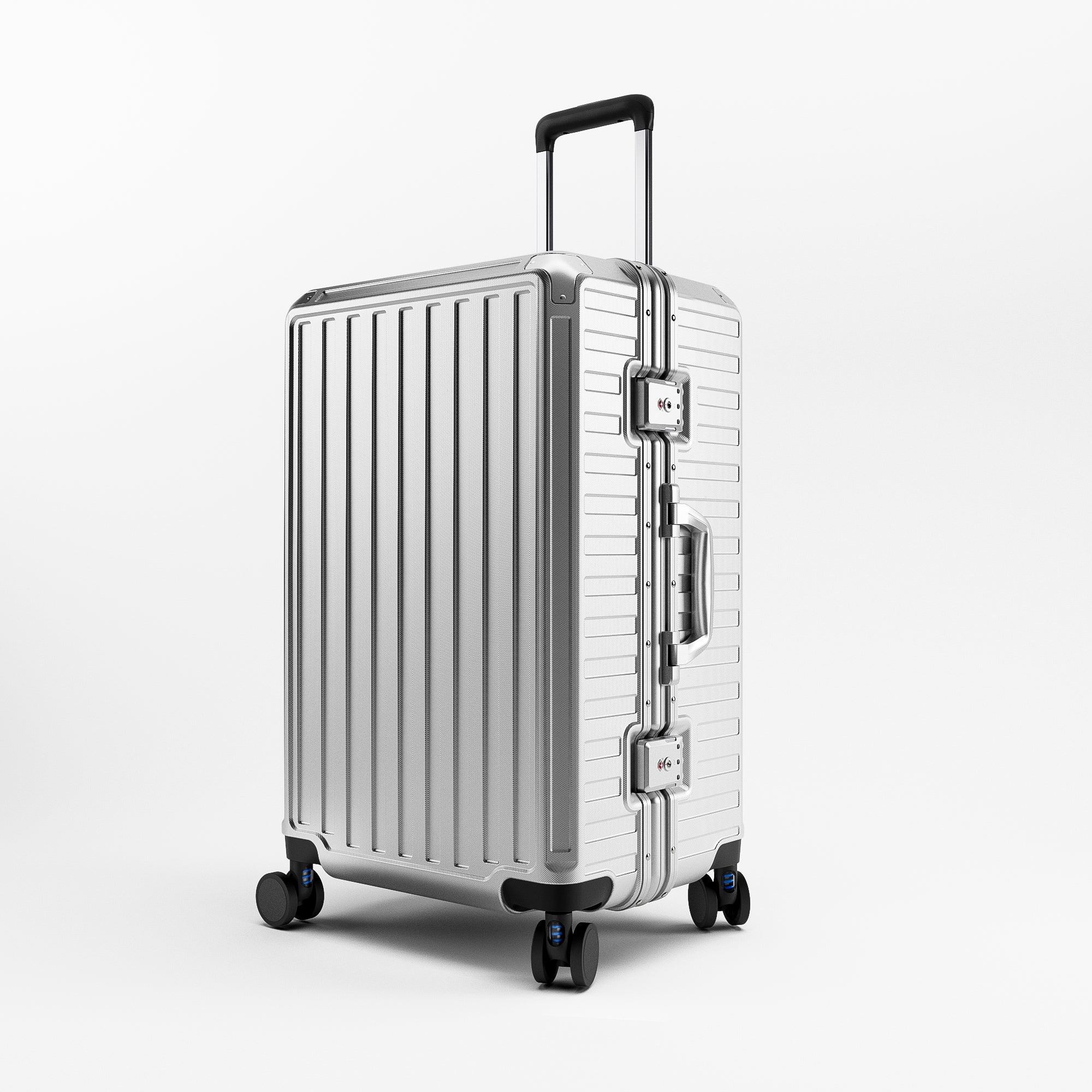 LUGGEX 24-inch aluminum-frame zipperless check-in  suitcase with TSA-approved lock and smooth spinner wheels 