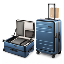 100% polycarbonate hard shell, and reinforced aluminum frame for durable protection and long-term travel use. 