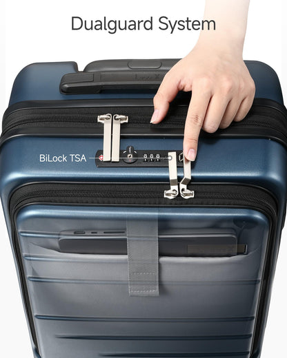 TSA-Approved Lock Carry-On Luggage 22x14x9 with Quick-Access Laptop Compartment & Organized Interior for Airport Travel Essentials
