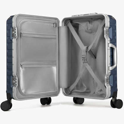 LUGGEX carry-on luggage suitcase with spacious interior, cross straps and waterproof pocket
#color_blue
