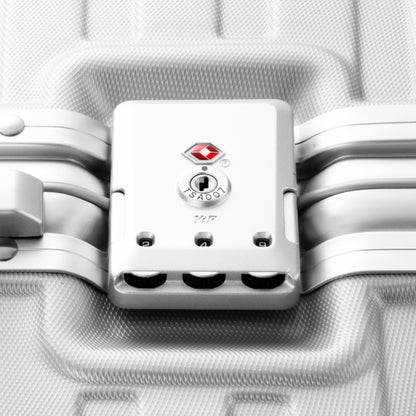 Luggex check-in luggage charcoal suitcase with dual TSA-approved locks for maximum security
 