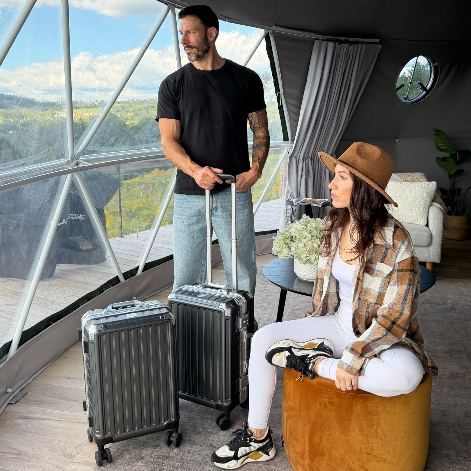 Zipperless Carry-On Luggage 20 Inch | LUGGEX ZX