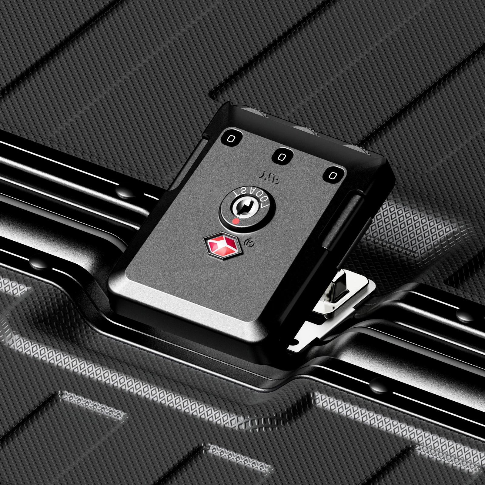 The LUGGEX zipperless carry-on features an integrated dual TSA-approved lock system with a reinforced housing, delivering secure closure and reliable travel protection without traditional zippers. #show #color_black