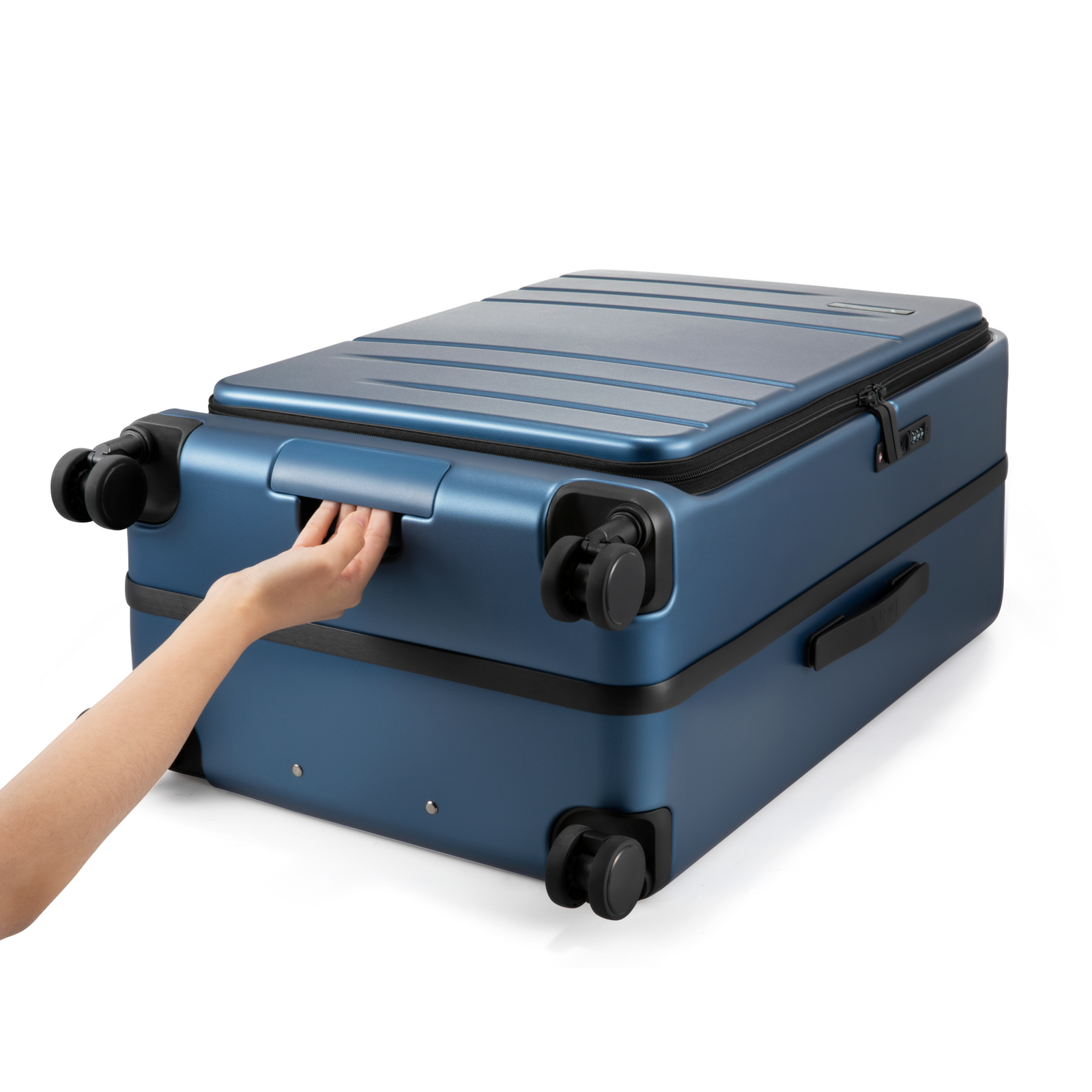 LUGGEX 26-inch check-in suitcase with bottom lift handle for easier loading and unloading

