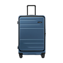 LUGGEX  FLA front open check-in suitcase with a rivet-free aluminum frame and clean front-open design—designed for streamlined, everyday travel.
