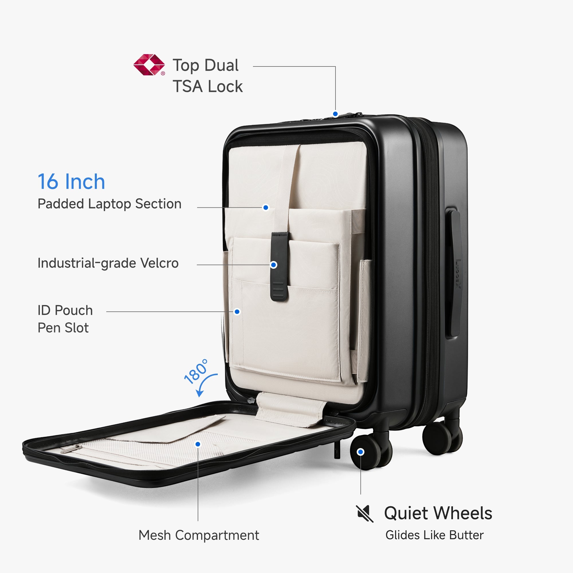 Front Open Carry-On and Check-In Set | LUGGEX