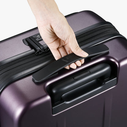 LUGGEX FLO 5 Core 20-inch suitcase with backpack mounted on telescopic handle for convenient travel pairing. 