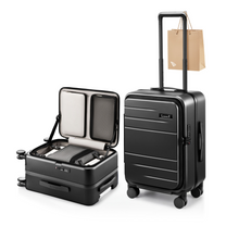 100% polycarbonate hard shell, and reinforced aluminum frame for durable protection and long-term travel use. 