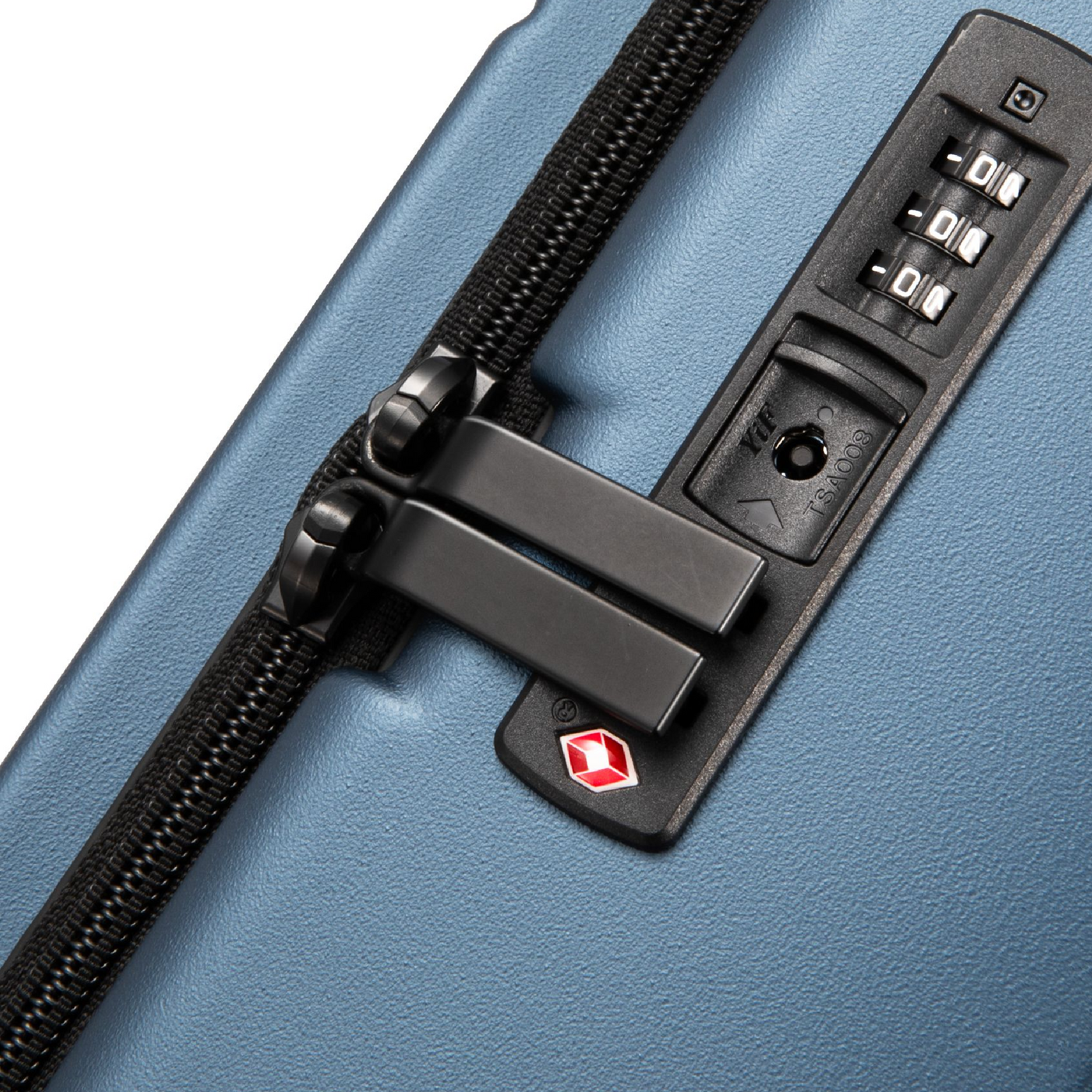 LUGGEX FLA front open suitcase with a TSA-approved combination lock—designed to keep belongings secure while allowing airport inspection.
#show #color_blue