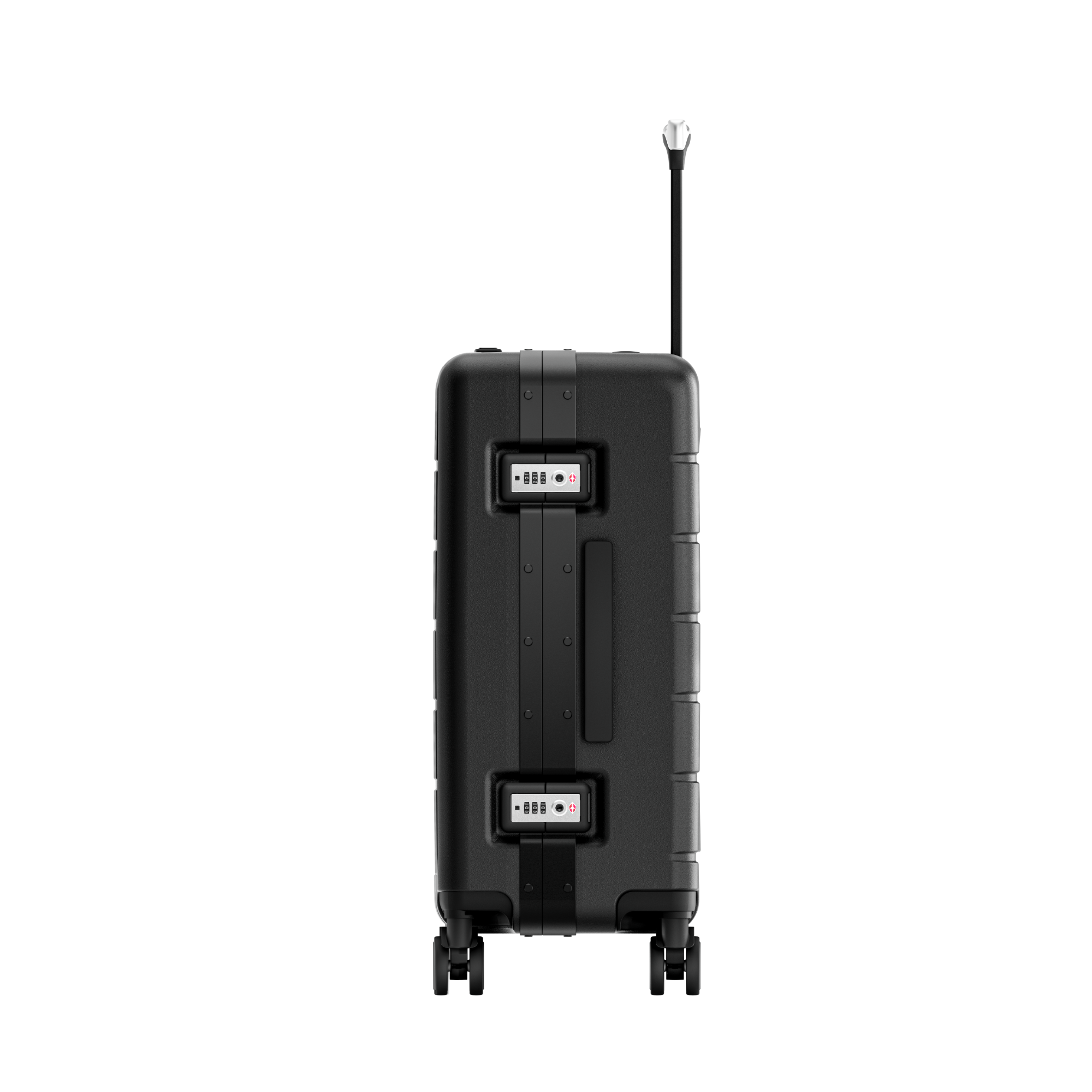 LUGGEX zipperless carry-on luggage with TSA-approved lock and one-click opening for secure and convenient travel. #show #color_black