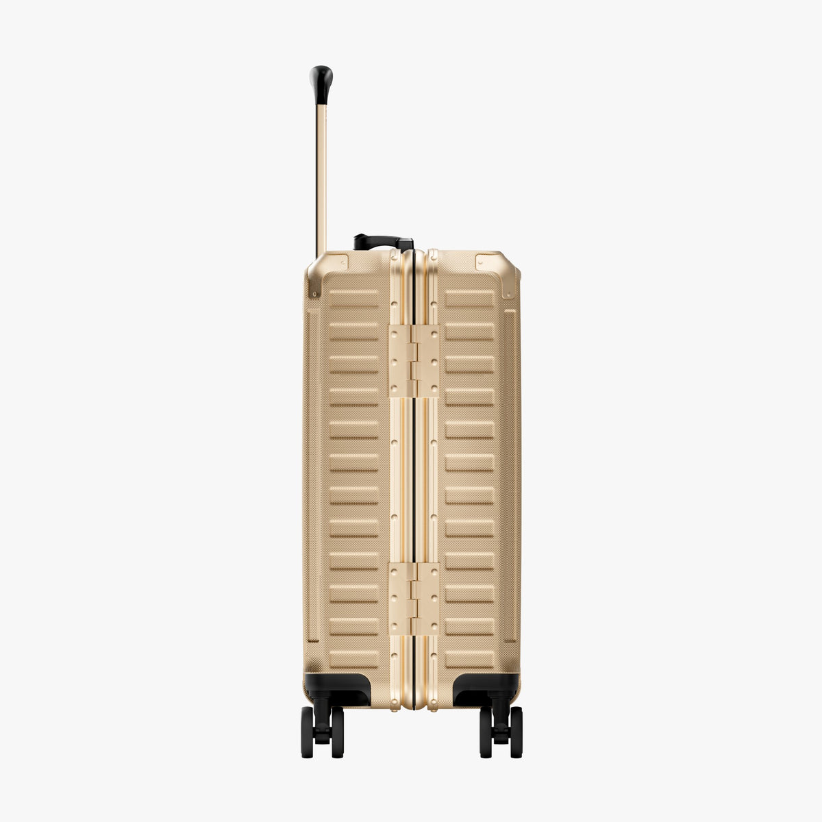LUGGEX ZX 20-inch champagne gold suitcase, side view. #color_champagne_gold