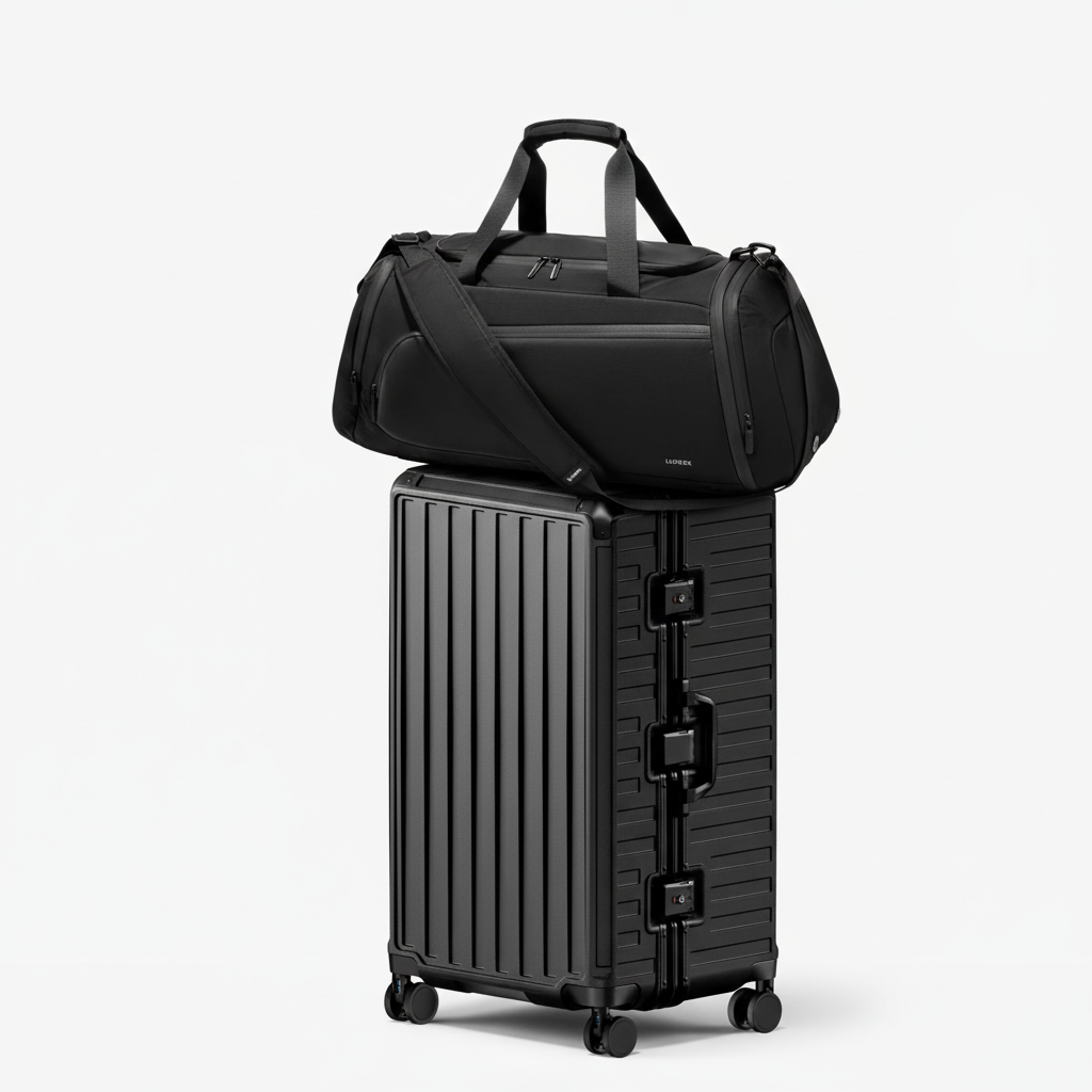 ZX Check-In 30" Aluminum Frame Trunk & Expandable Sport Duffel Bag Set luggex-zx-30-aluminum-trunk-with-40l-expandable-sport-duffel-travel-set