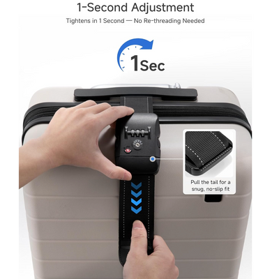 Epic Travel Lock Strap -- Prevents Accidental Opening During Travel 