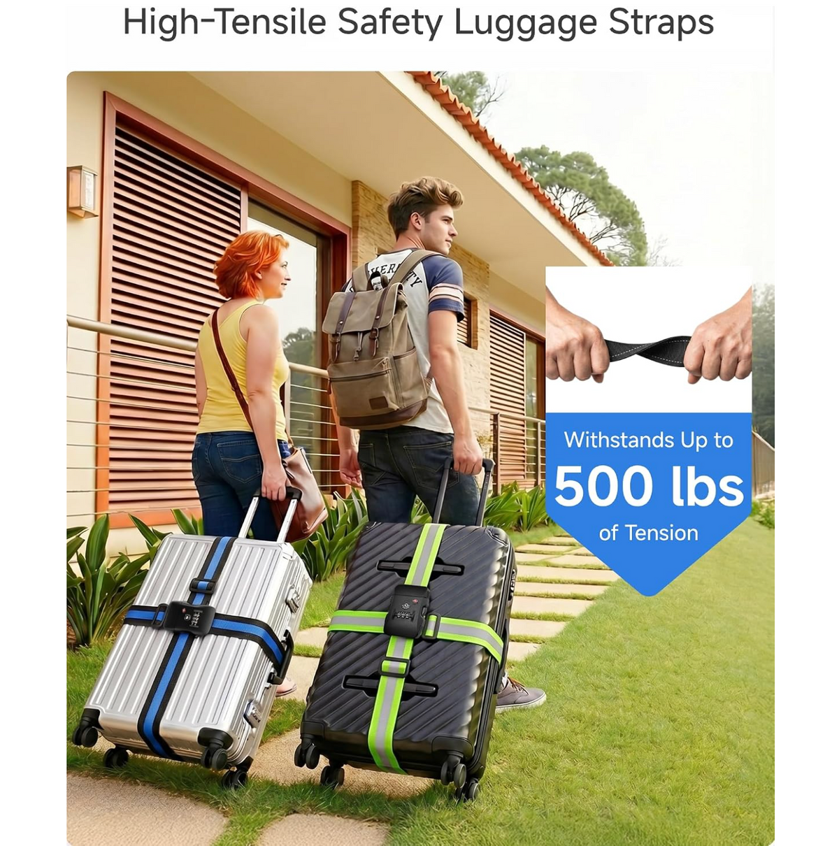 Epic Travel Lock Strap -- Prevents Accidental Opening During Travel  #color-green