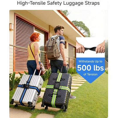 Epic Travel Lock Strap -- Prevents Accidental Opening During Travel  #color-green