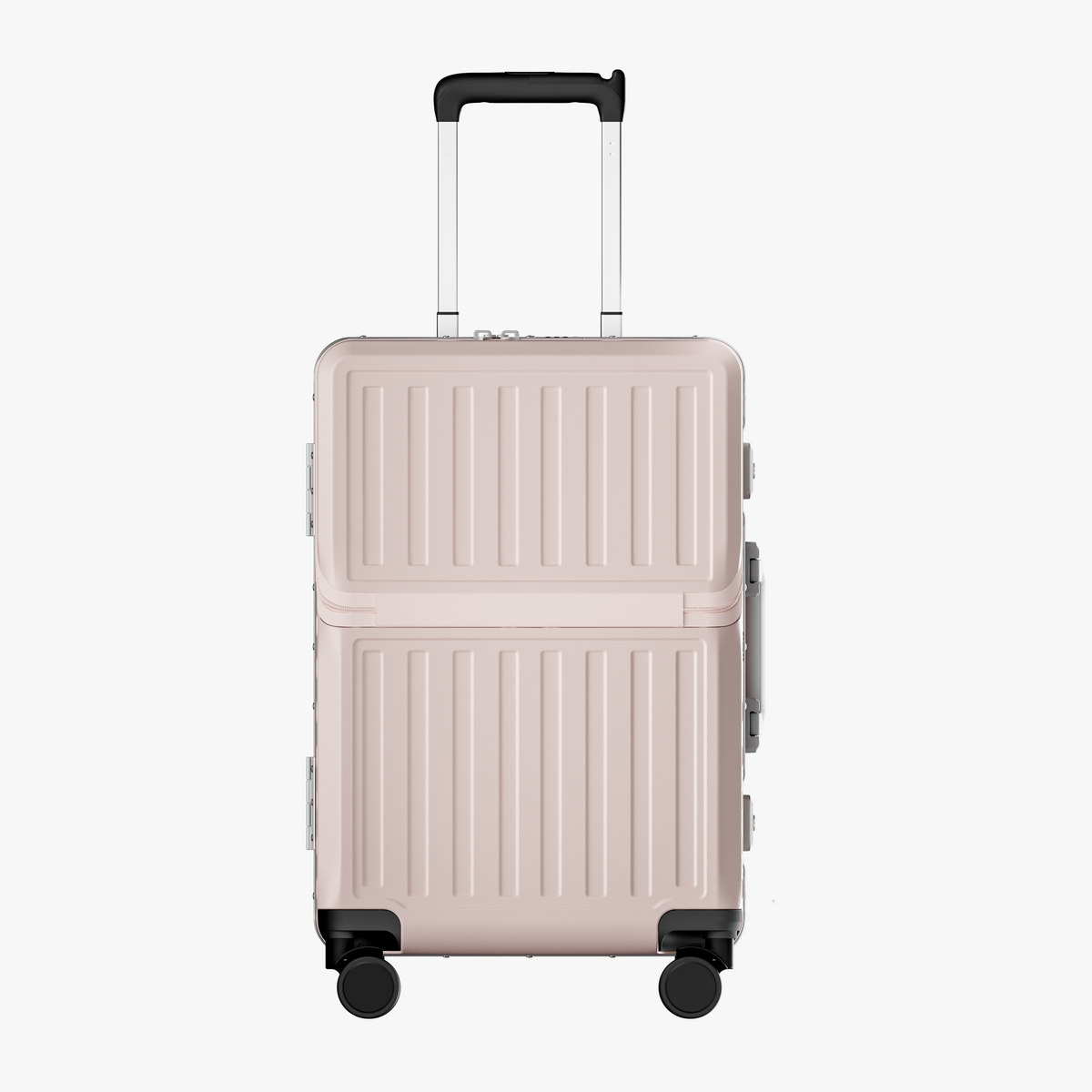 LUGGEX SF81-M1 21-inch Blush Pink carry-on, front closed #color_pink