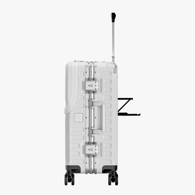 LUGGEX SF81-M1 21-inch Pearl Silver carry-on, side latches #color_silver-gray