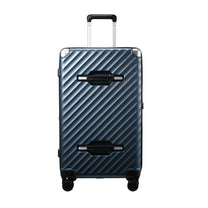 LUGGEX trunk check-in suitcase with a front view design featuring integrated hand grips for easy lifting and controlled handling. 