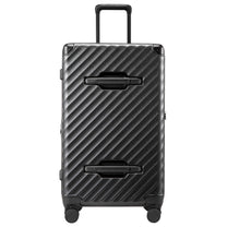 LUGGEX trunk check-in suitcase with a front view design featuring integrated hand grips for easy lifting and controlled handling. 