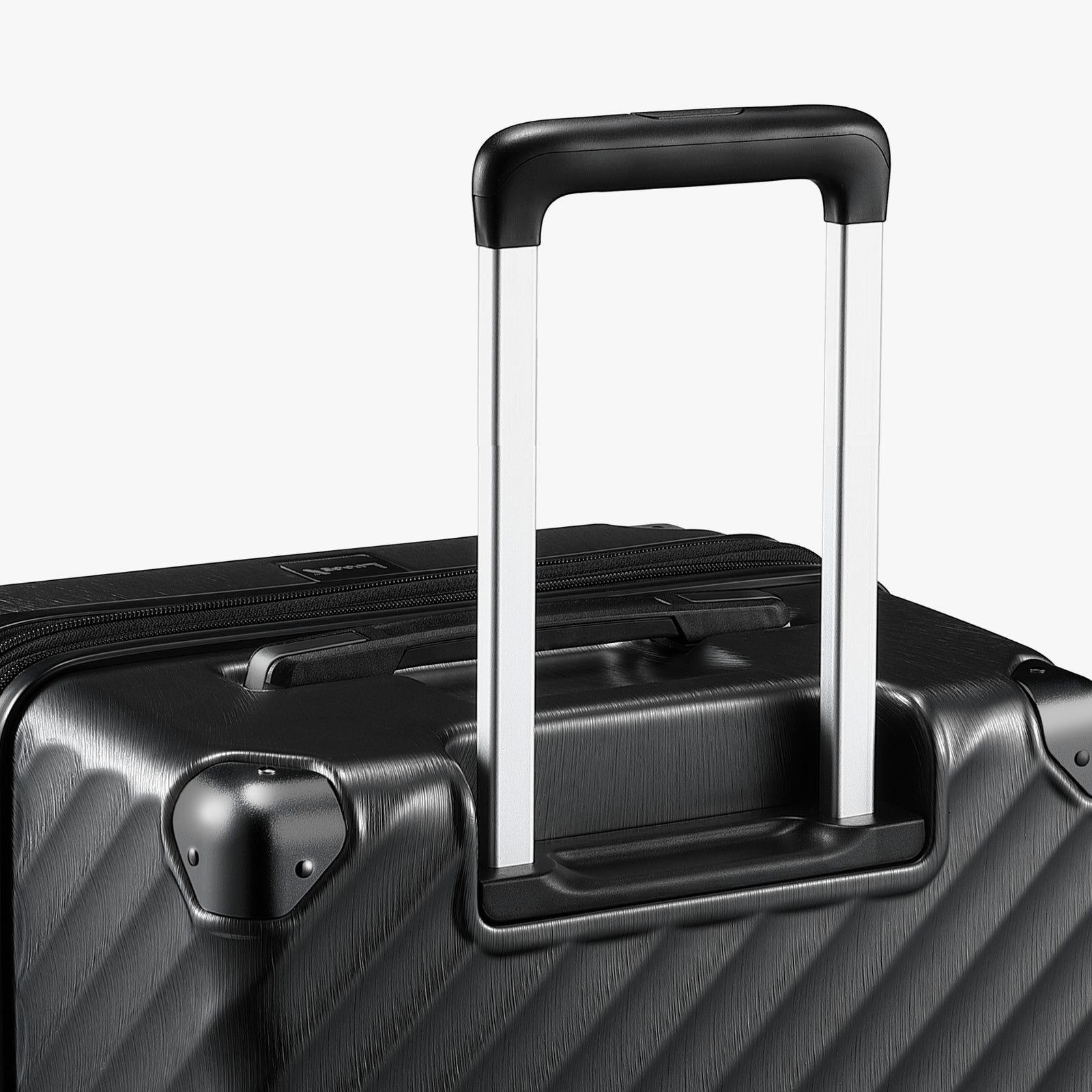 LUGGEX trunk check-in suitcase with a three-stage adjustable telescopic handle designed for comfortable handling and stable maneuvering.