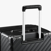 LUGGEX trunk check-in suitcase with a three-stage adjustable telescopic handle designed for comfortable handling and stable maneuvering.