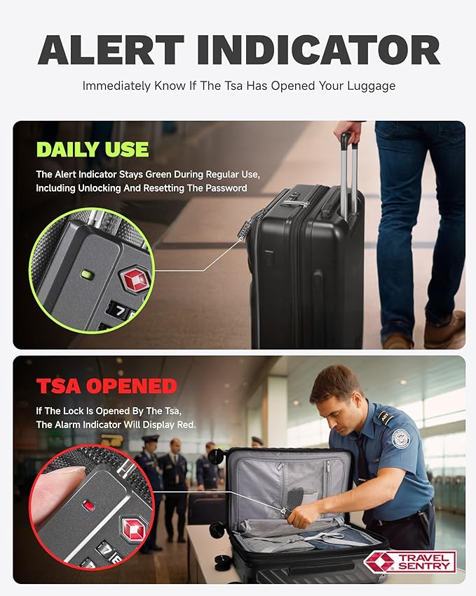 LUGGEX TSA Approved Luggage Locks | Durable Travel Accessories