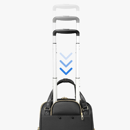 Built with a reinforced 3-stage adjustable telescopic handle, tested through 5,000 pull cycles with less than 5° of movement—ensuring stable, confident handling every time. #show #color_cherry-red