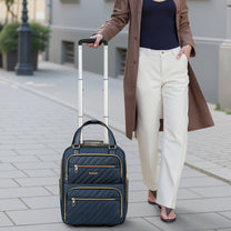 Lightweight underseat carry-on with smooth wheels, ideal for daily travel, commuting, and short trips. #color_blue