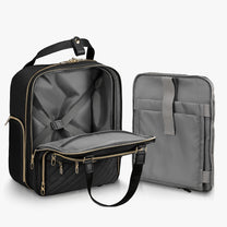 Underseat carry-on luggage with removable padded laptop compartment, designed for airline-approved travel and flexible business use. 
