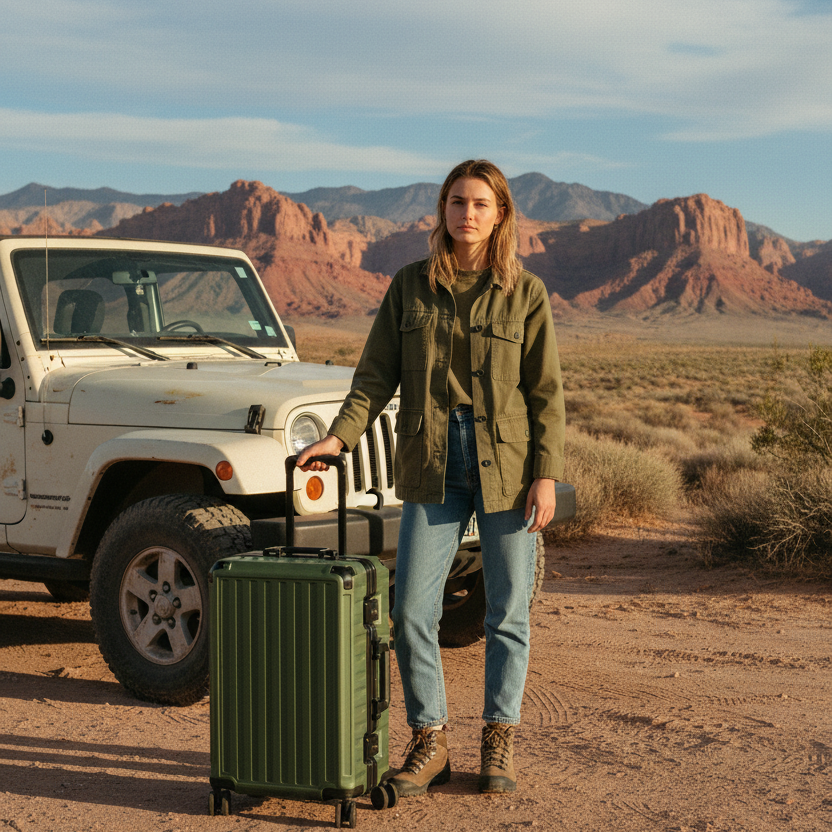 ZX Bigger Carry-on 21'' | Zipperless Aluminum Frame, TSA Lock Olive-green zx-21-olive-green-big-bend